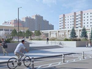 Реконструкция Молодежной площади в Наро-Фоминске к 100-летию города