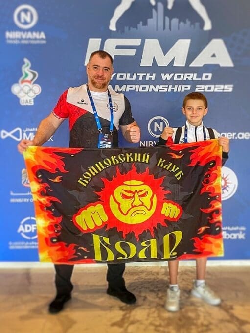 Макар Рябов на первенстве мира по тайскому боксу в Абу-Даби