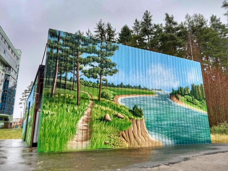 Апрелевцы превратили мусорную площадку в арт-объект