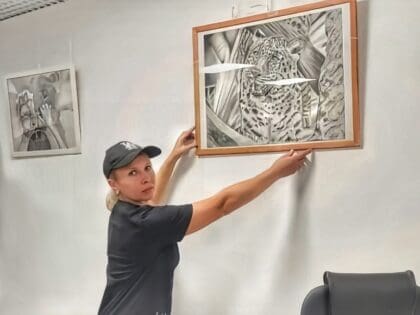 Выставка Магия угля в Верее Юлия Булкина. Фото из личного архива Юлии Булкиной