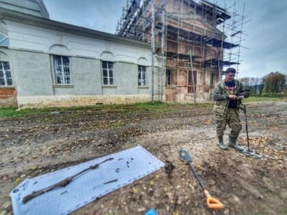 Обнаружено немецкое захоронение в Крюково Наро-Фоминского округа. Фото: Поисковый отряд «БУМЕРАНГ - ДОСААФ» Наро-Фоминск / ВКонтакте